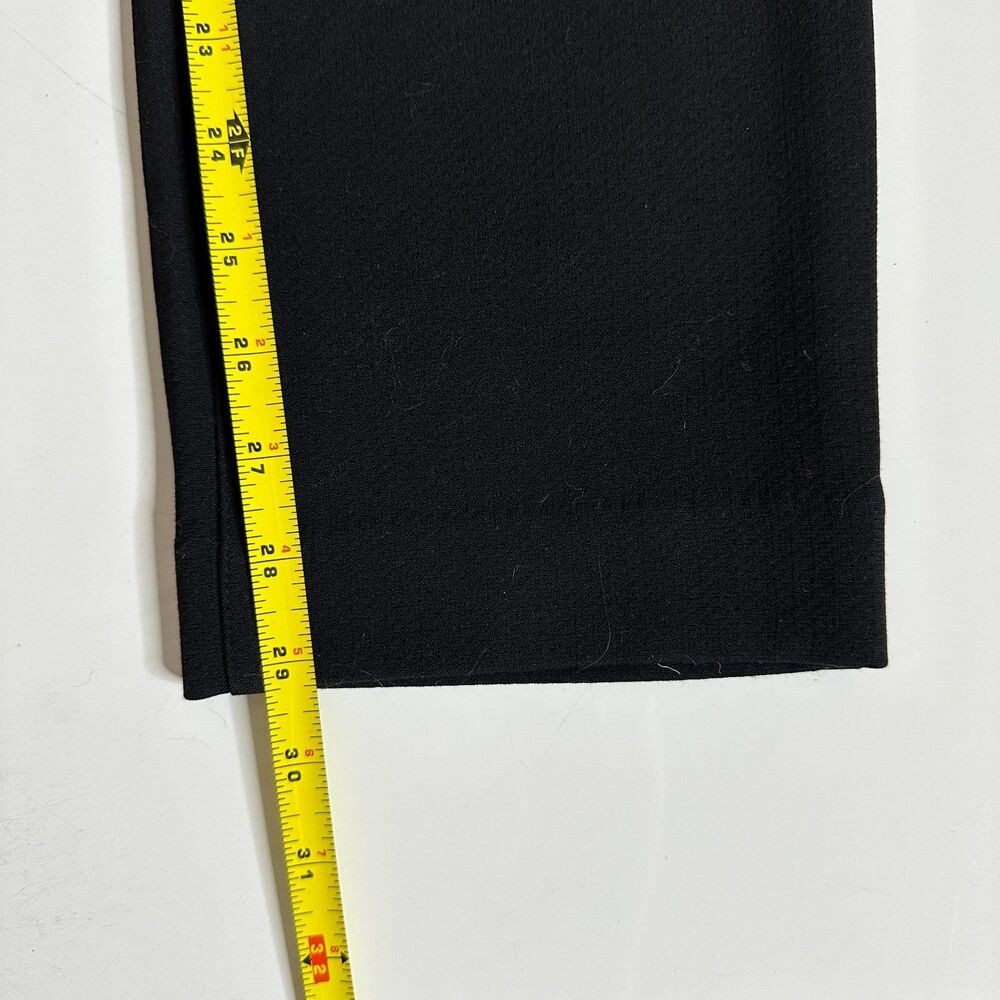 H&M Pants Women 14 Black Stretch Silver Zip Straight Skinny Athleisure 14 NWT - Picture 7 of 9